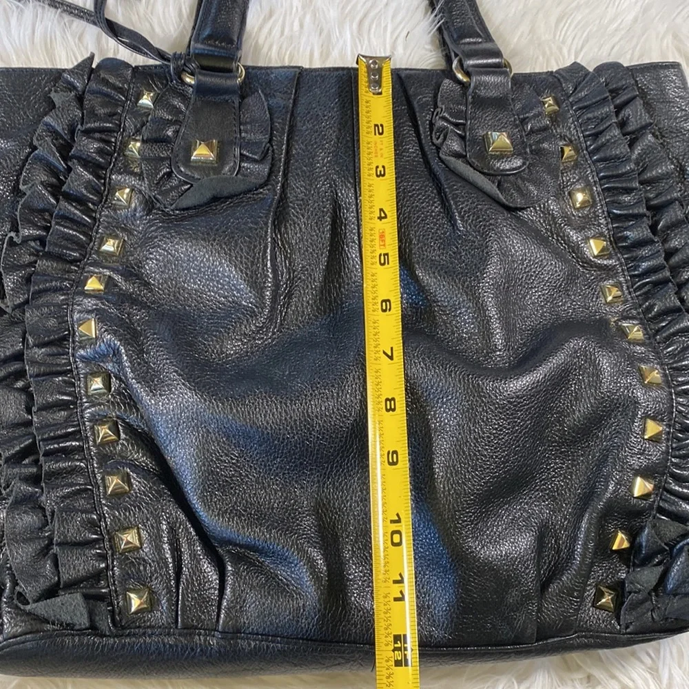 Betsey Johnson • Leather Studded Ruffle Detail Purse